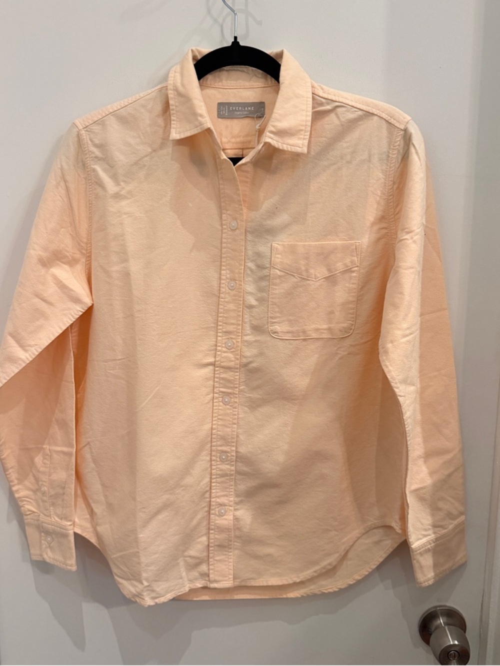 Everlane The Relaxed Oxford Shirt Organic Cotton Apricot Coastal